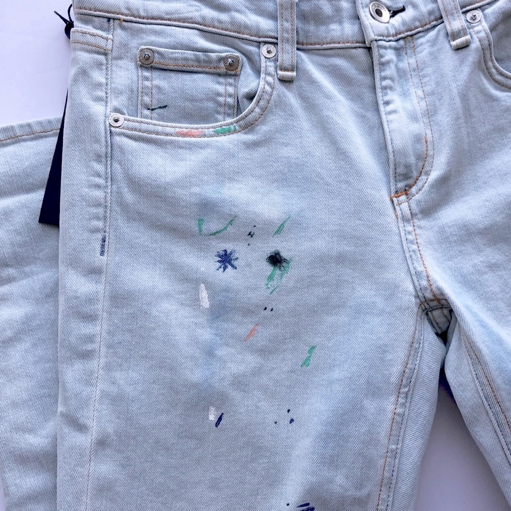 rag&bone NWT Dre Paint Splatter Skinny Jeans - Picture 7 of 8